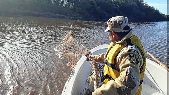 Decomisaron redes colocadas en el río Gualeguay