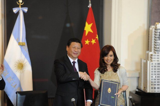 Xi Jinping y Cristina Fernández.