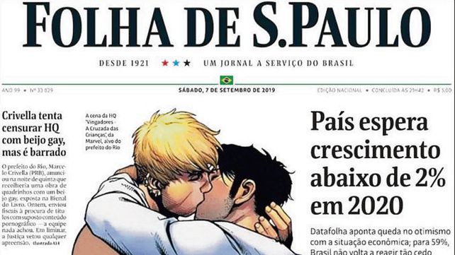 Contra la censura. El diario Folha de Sao Paulo publicó el dibujo.
