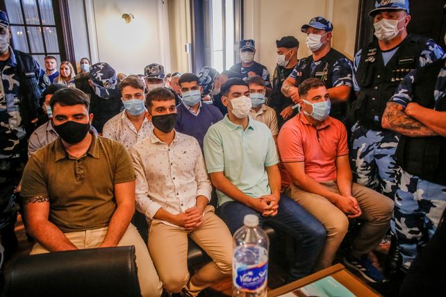 La imagen de los acusados por la muerte de Fernando Báez Sosa.