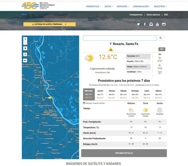 El tiempo en Rosario: una mañana de miércoles con frío y calorcito por la tarde