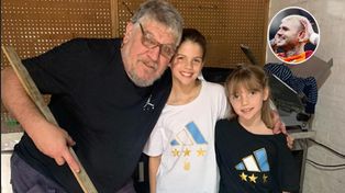 Juan Carlos, el papá de Mauro Icardi, el año pasado junto a sus nietas.