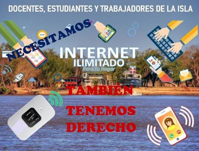 Docentes y vecinos de la zona de islas reclaman internet ilimitado para poder enseñar y trabajar
