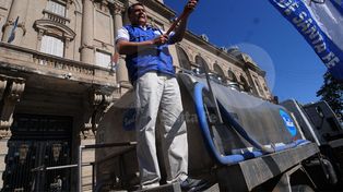 Camioneros llegaron a Santa Fe para reclamar una solución a la crisis de la lechería
