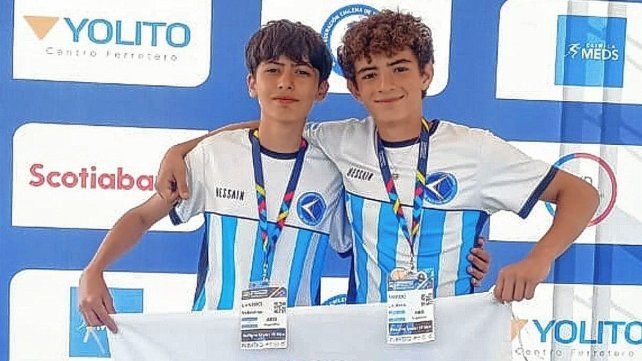Valentino Lunedei y Lautaro Amado se destacaron en el Sudamericano de Chile.