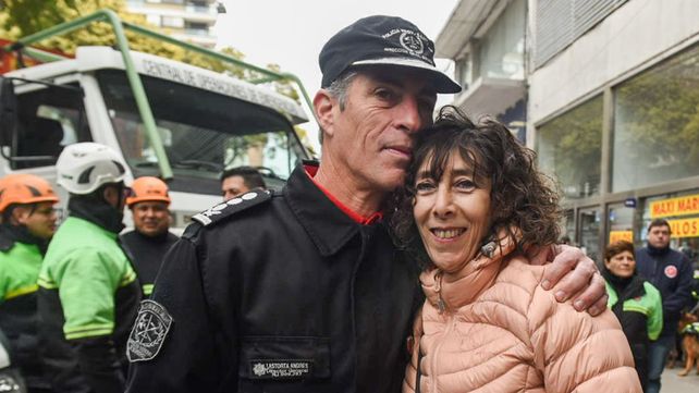 Anahí Salvatore y su rescatista, Néstor Villagra