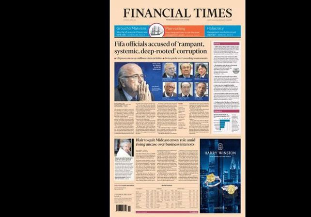 Cómo reflejaron el escándalo en la FIFA los 20 diarios más importantes del mundo