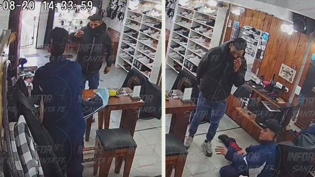 Imágenes del robo a la barbería de Los Troncos&nbsp;