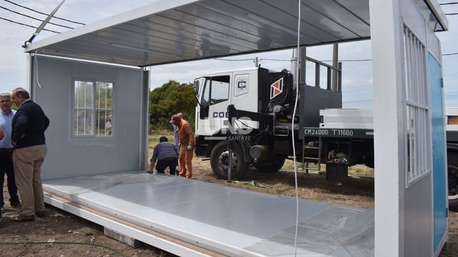 Municipio prepara centro. Acondicionan un predio en Alto Verde para alojar familias ante posible crecida del río Paraná.&nbsp;Foto: José Busiemi - UNO Santa Fe.