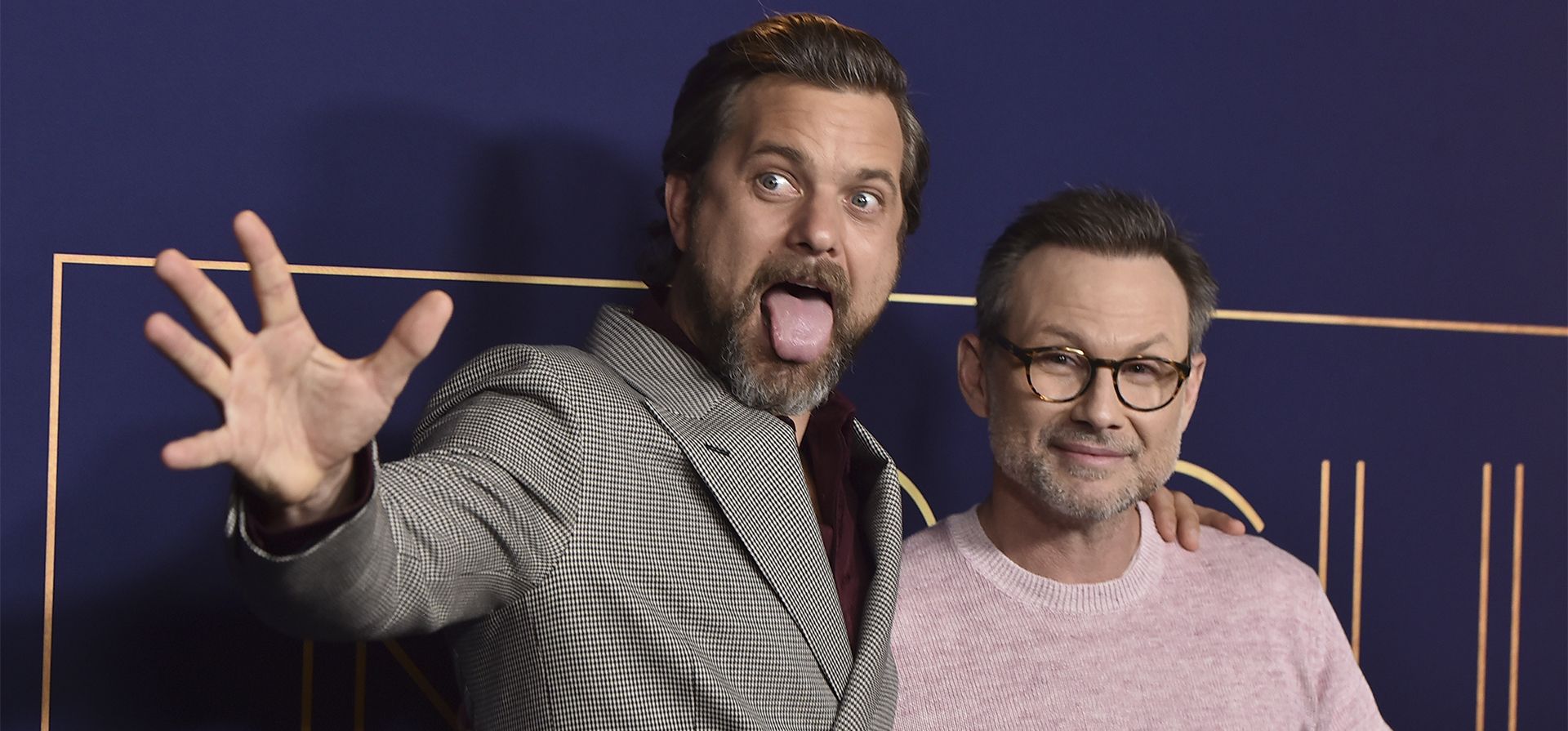 Joshua Jackson y Christian Slater llegan a la NBC FYC House para "Dr. Death", el domingo 22 de mayo de 2022 en Los Ángeles.