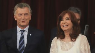 Mauricio Macri y Cristina Fernández de Kirchner, en la asunción de Alberto Fernández.