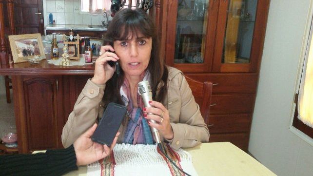 A raíz de los hechos. La docente convocó a una rueda de prensa en su domicilio.&nbsp;