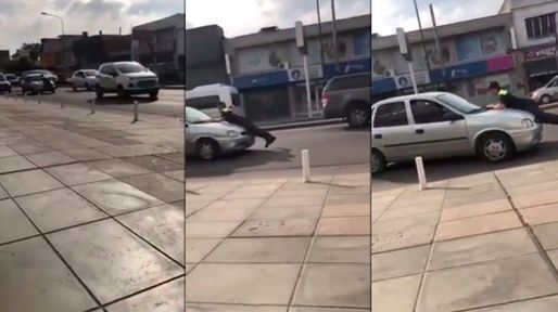 Insólito: quiso evitar un control de tránsito y arrastró a un agente varios metros