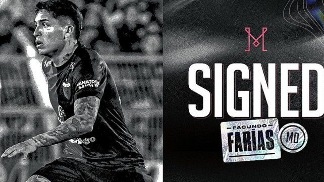 Facundo Farías fue anunciado este sábado de manera oficial como nuevo jugador de Inter Miami.