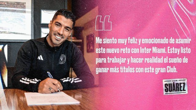 Oficial: Luis Suárez se reencontrará con Messi en Miami.
