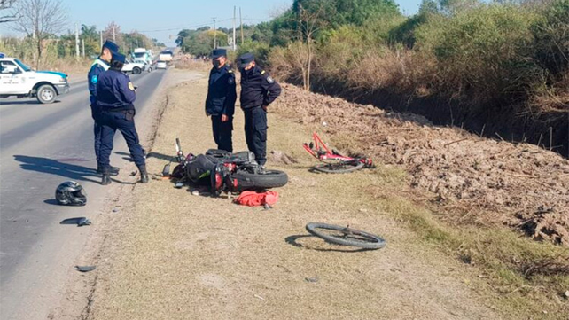 Paraná: Falleció ciclista que había chocado con una moto