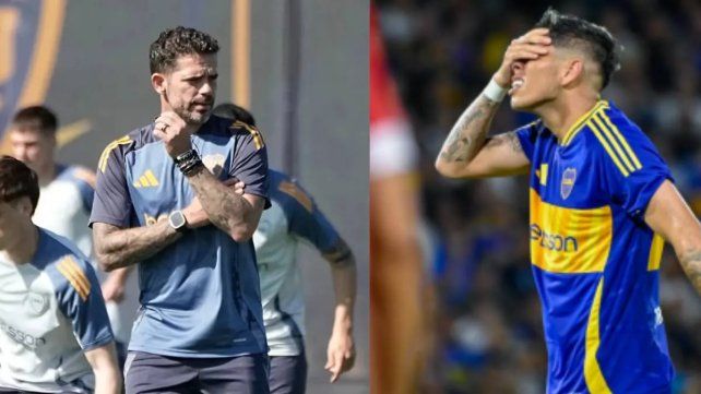 Gago volvió a las prácticas en Boca y ya tomó una decisión con Palacios
