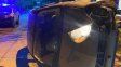 Diamante: se dirigía al trabajo y volcó su auto