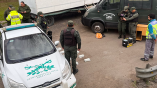 La imagen del operativo, sacada desde el colectivo