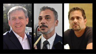 Emilio Jatón, Mariano Granato y Lucas Simoniello que son los candidatos que lo acompañarán