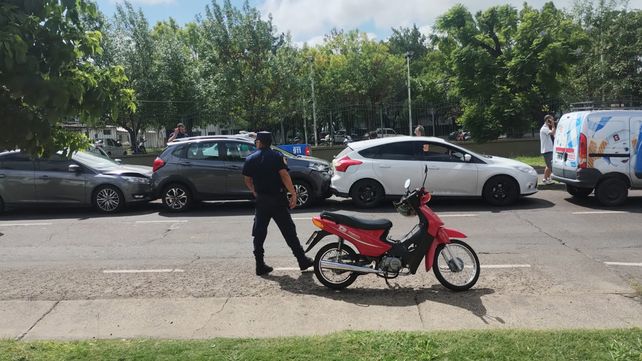 Un choque en cadena en avenida Almafuerte