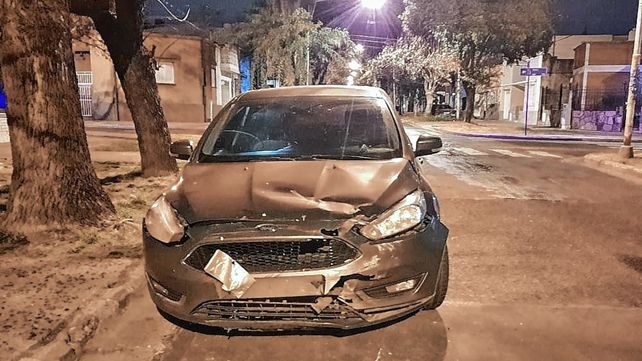 Choque en Almafuerte y Circunvalación con una persona herida