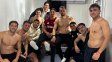 Los jugadores marginados y que entrenan en otro predio. Los jugadores marginados y que entrenan en otro predio.