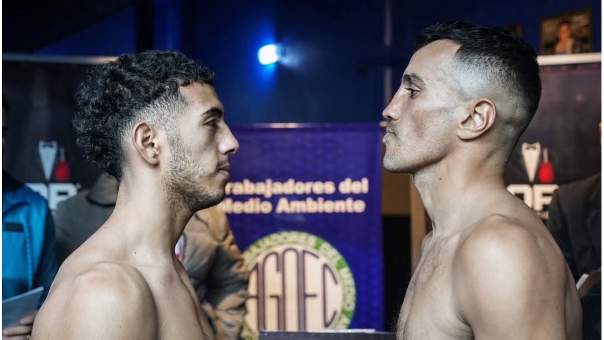 Dimas Garateguy pelea en el estadio de la Federación Argentina de Box