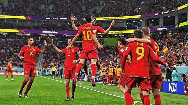 España aplastó 7 a 0 a Costa Rica en su debut en el Mundial
