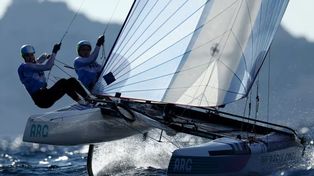 Mateo Majdalani y Eugenia Bosco, pareja especialista en Nacra 17, ganaron medalla de plata en Paris.