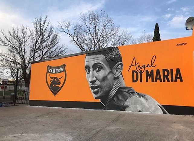 Di María tiene su mural en la zona norte de Rosario