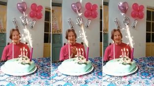Nani cumplió 101 años y su familia logró que lo festeje rodeada de amor