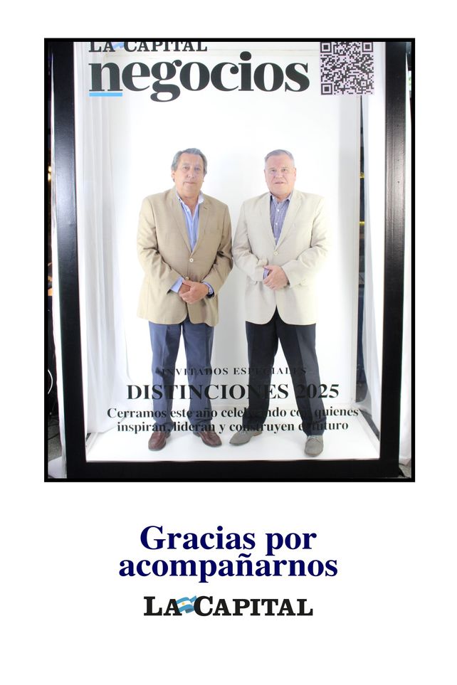 Gonzalo Crespi de Pilay junto a Ricardo Terán de La Capital.