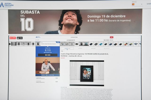 La subasta del 10: el objeto de Maradona por el que más se pagó fue un cuadro