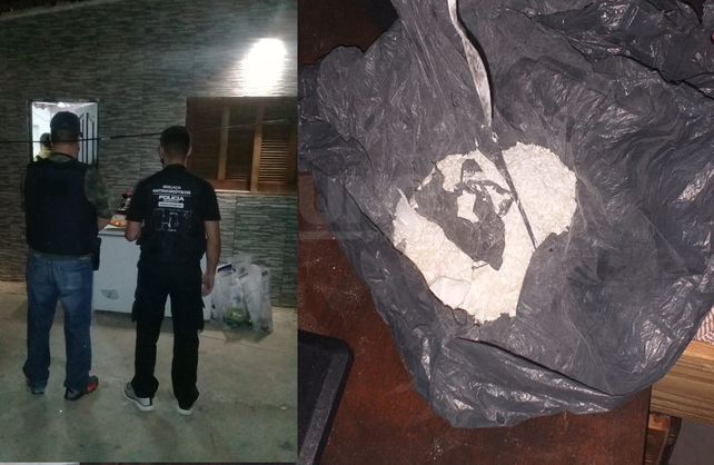 El allanamiento y la droga secuestrada
