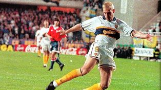 A 25 años del primer gol de Martín Palermo con la camiseta de Boca.