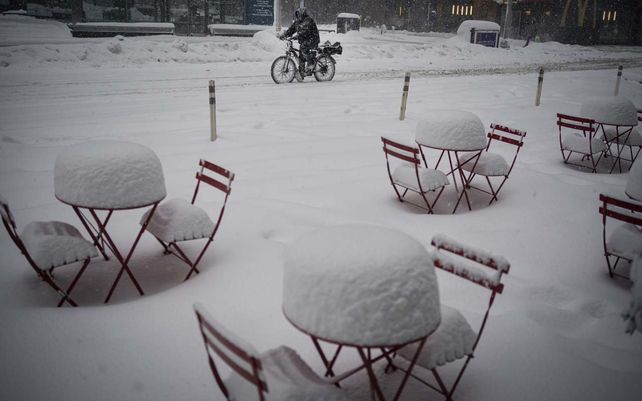 Imágenes de la histórica nevada en Nueva York