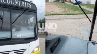 Un menor arrojó un piedrazo contra un colectivo en la autopista e hirió a una pasajera