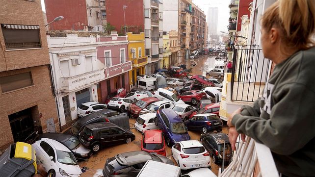 Valencia. Una terrible postal que dejaron las lluvias torrenciales.&nbsp;