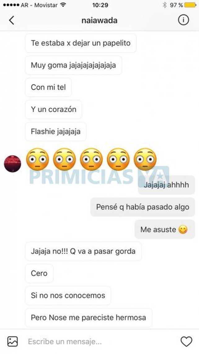 Naiara le confesó su amor a Belén Etchart y hasta se reveló el chat entre las dos