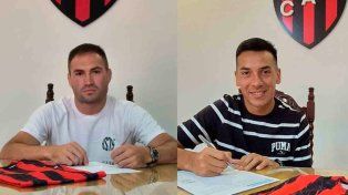 Fernando Moreyra (a la izquierda) y Alan Sombra (derecha) firmaron este miércoles en Patronato.&nbsp;