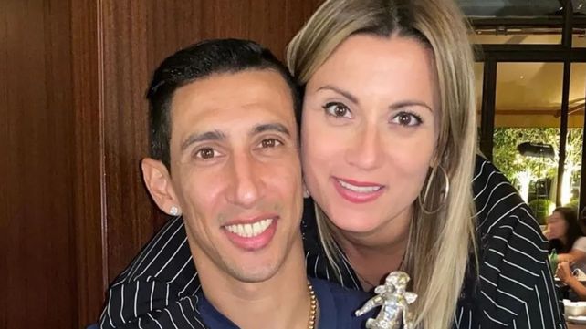 Ángel Di María junto a su esposa Jorgelina Cardoso