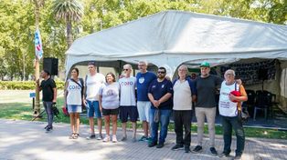 El Frente de Sindicatos Unidos instala una carpa de la resistencia en Plaza San Martín
