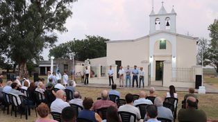 Las autoridades en el Oratorio Morante, durante la inauguración de la obra.&nbsp;