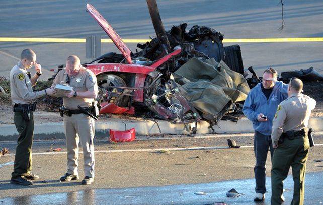 El Porsche que manejaba Paul Walker al momento de su muerte.
