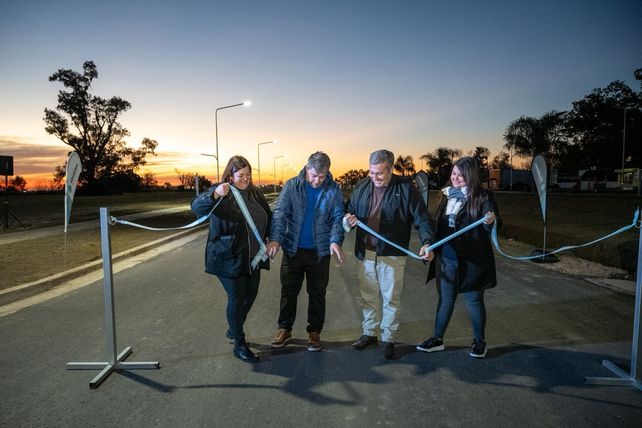 Timbúes: inauguraron la primera etapa de de la colectora San Martín