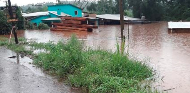 Las poblaciones sobre el río Uruguay sufrieron la invasiòn de las aguas.&nbsp;
