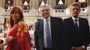 Alberto Fernández, Cristina Kirchner y Sergio Massa compartirán escenario este domingo en la inauguración del gasoducto Néstor Kirchner.&nbsp;