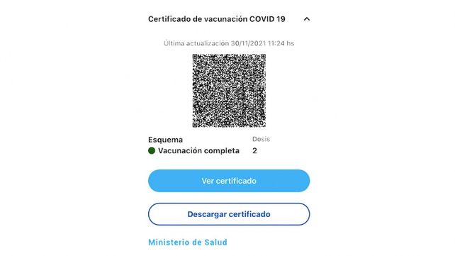 La credencial de vacunación se podrá descargar con la app Mi Argentina