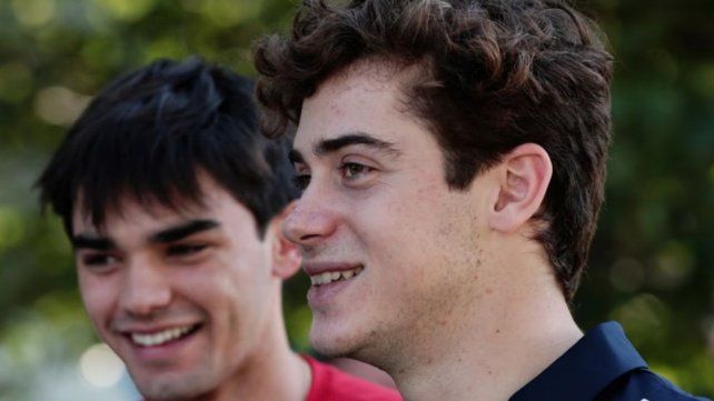 Franco Colapinto y Gabriel Bortoletto compartieron un grato momento en los boxes de China. Dos amigos de la F-1